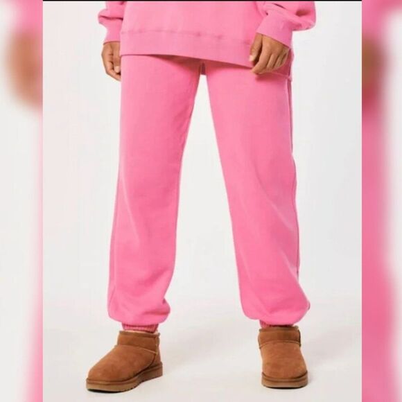 Hollister Feed Good Fleece Adjustable Rise Jogger - Size Extra Small, Pink - Picture 2 of 10